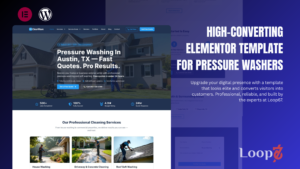 Premium Exterior Cleaning & Pressure Washing Elementor Template